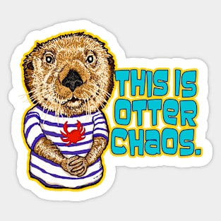 SECOND NATURE Otter Chaos Sticker